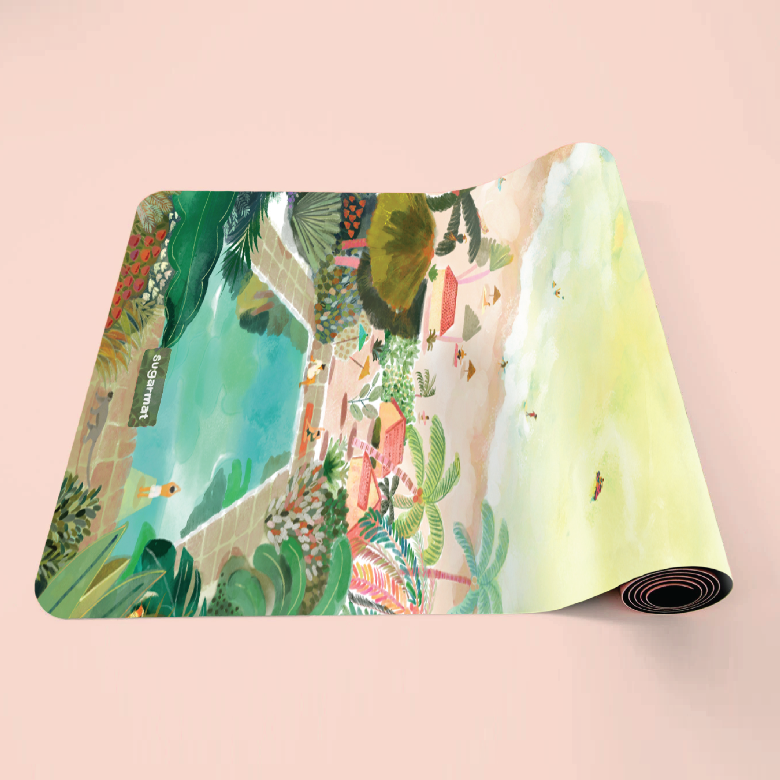 Sunlit Sanctuary  - Suede Yoga Mat (1MM)