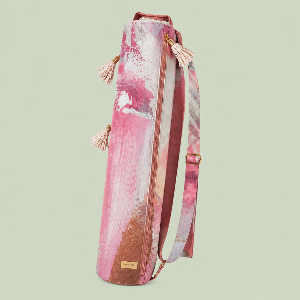 Tas Yoga Jinjing - Tas Tote Kanvas Bali Buatan Tangan dengan Kantong & Kompartemen Barang Basah