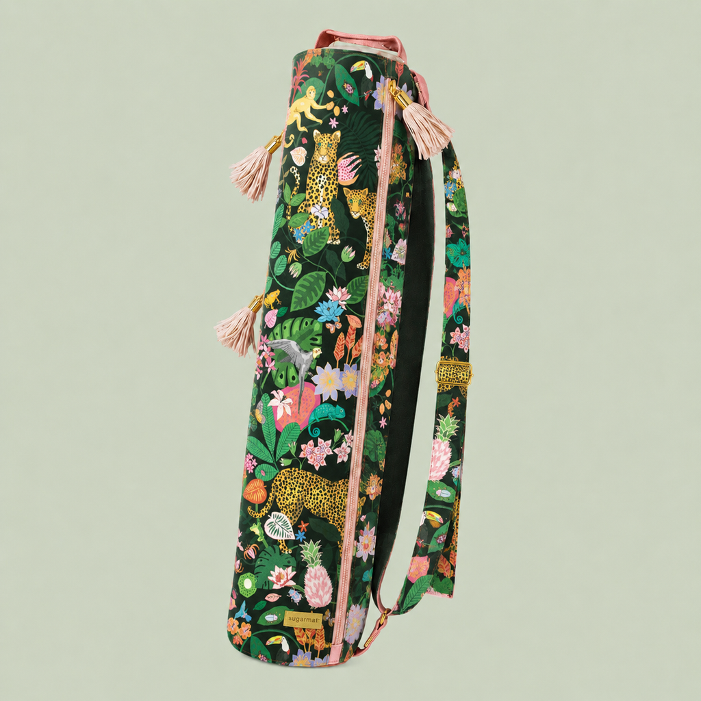 Tas Yoga Jinjing - Tas Tote Kanvas Bali Buatan Tangan dengan Kantong & Kompartemen Barang Basah