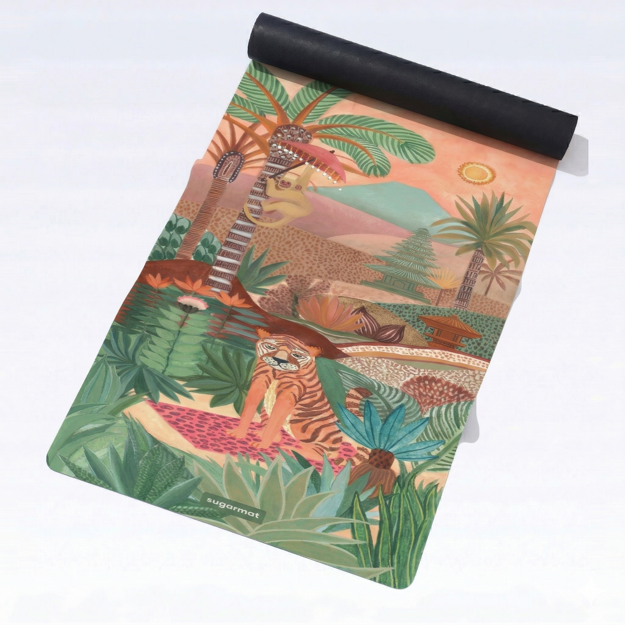 Sari Journey Suede | Suede Travel Yoga Mat (1MM) | Lightweight Rubber Base