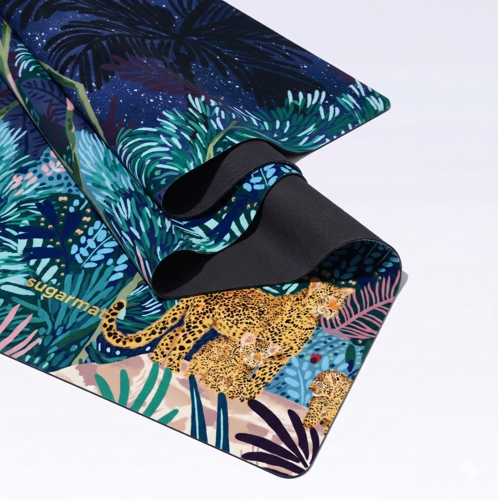 Spotted Savannah | Suede Travel Yoga Mat (1MM) | Lightweight Rubber Base