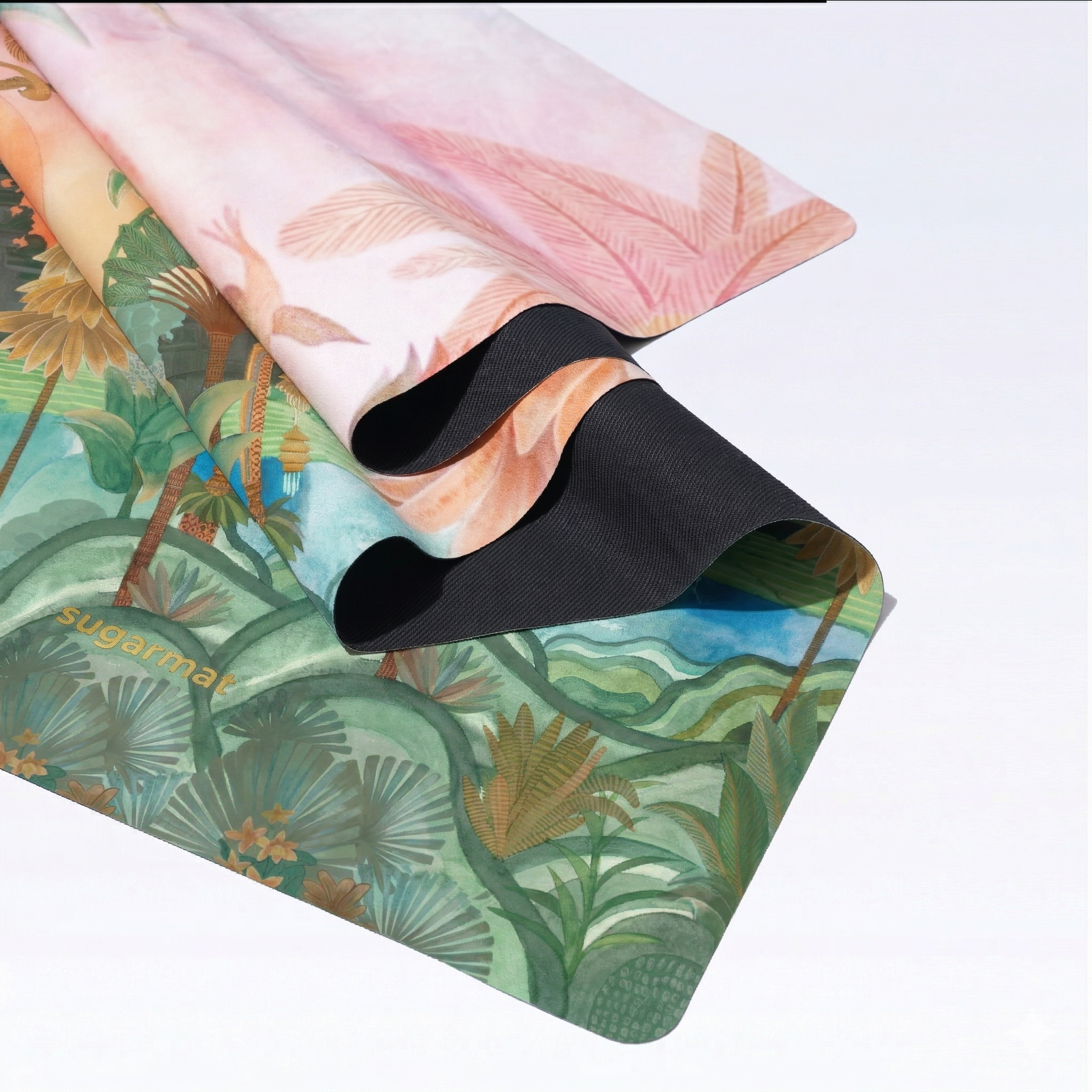 Tirta Awakening | Suede Travel Yoga Mat (1MM) | Lightweight Rubber Base