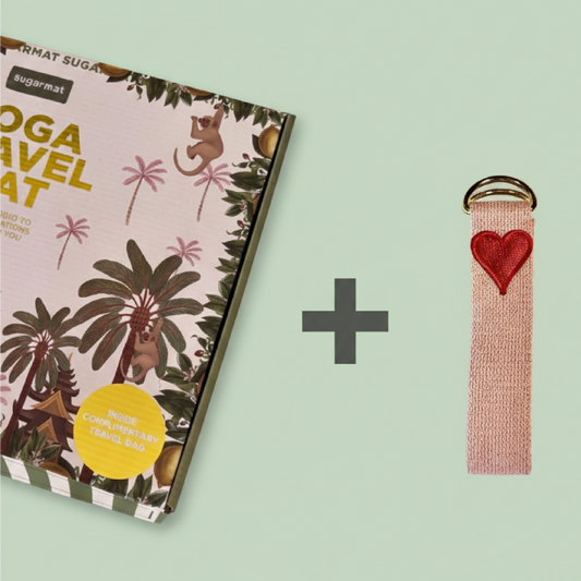 Travel Yoga Suede Mat (1mm) & Strap Bundle