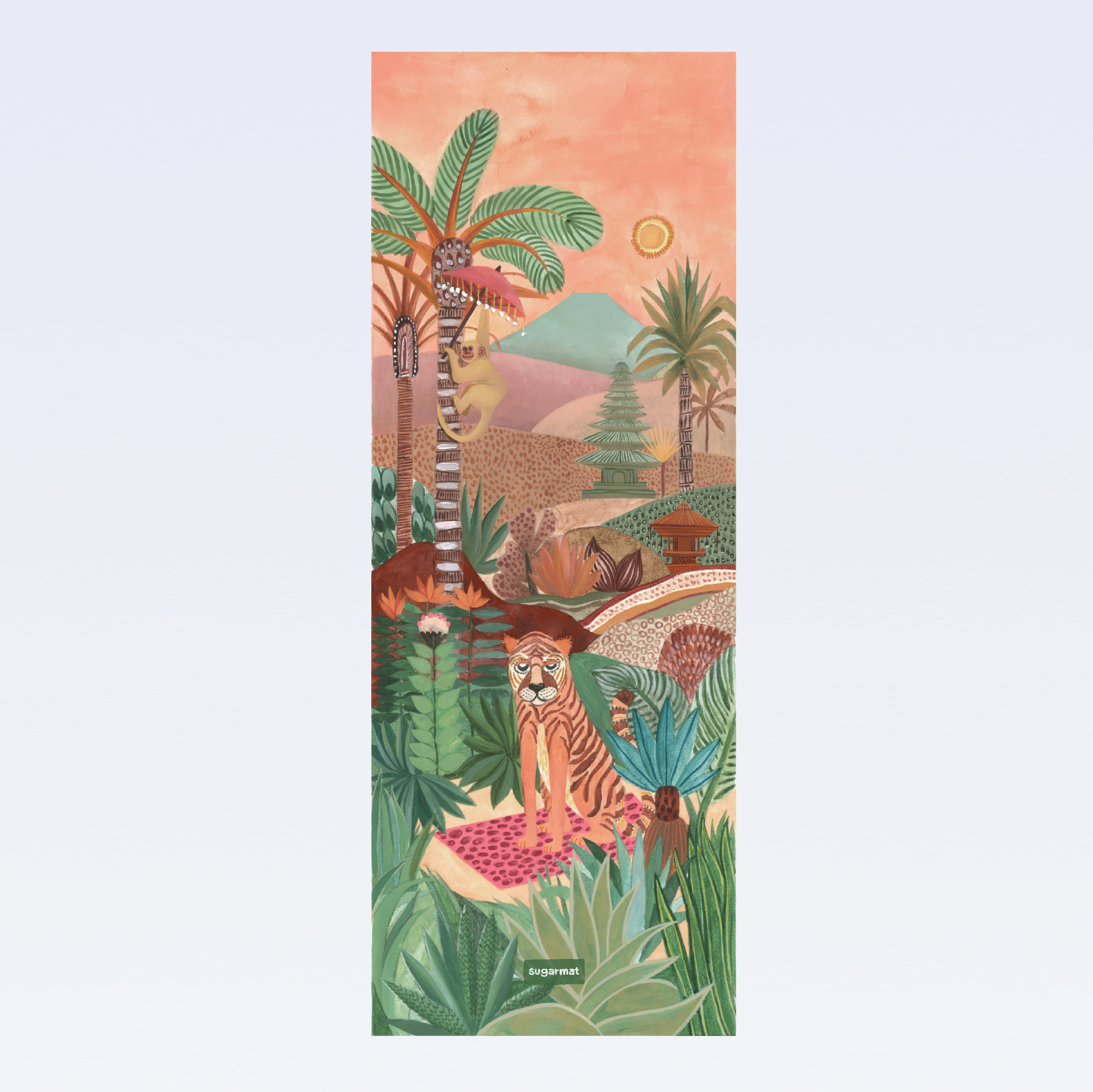 Travel Yoga Suede Mat (1mm) & Strap Bundle