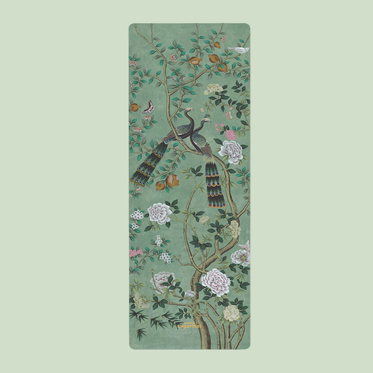Jade Chinoiserie Panel 3 - Lux PU Yoga Mat (5MM)
