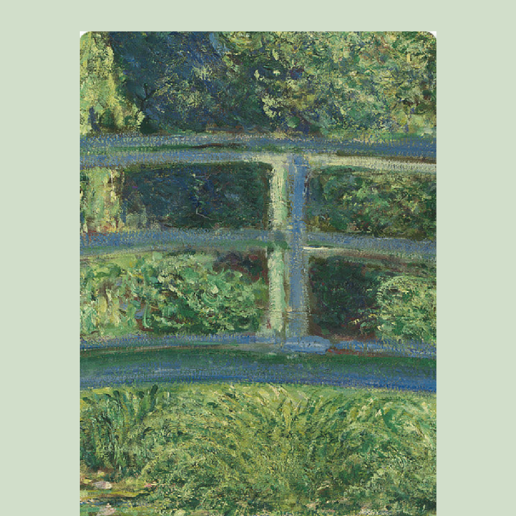 The Water Lily Pond by Claude Monet | Suede Travel Yoga Mat (1MM) | Lightweight Rubber Base