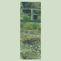 Yoga mat with a design inspired by a famous painting on a light green background