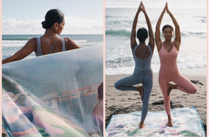 South Beach namaste yoga mat in ecru