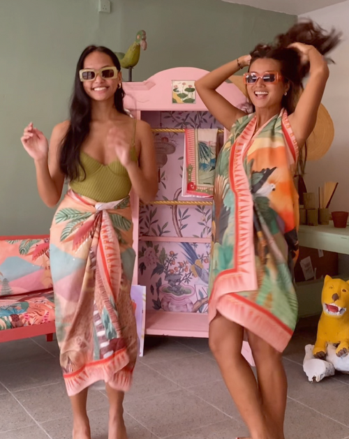 Artisanal Sarong – Lightweight Travel Shawl & Versatile Sarong Wrap in Premium Rayon or Satin