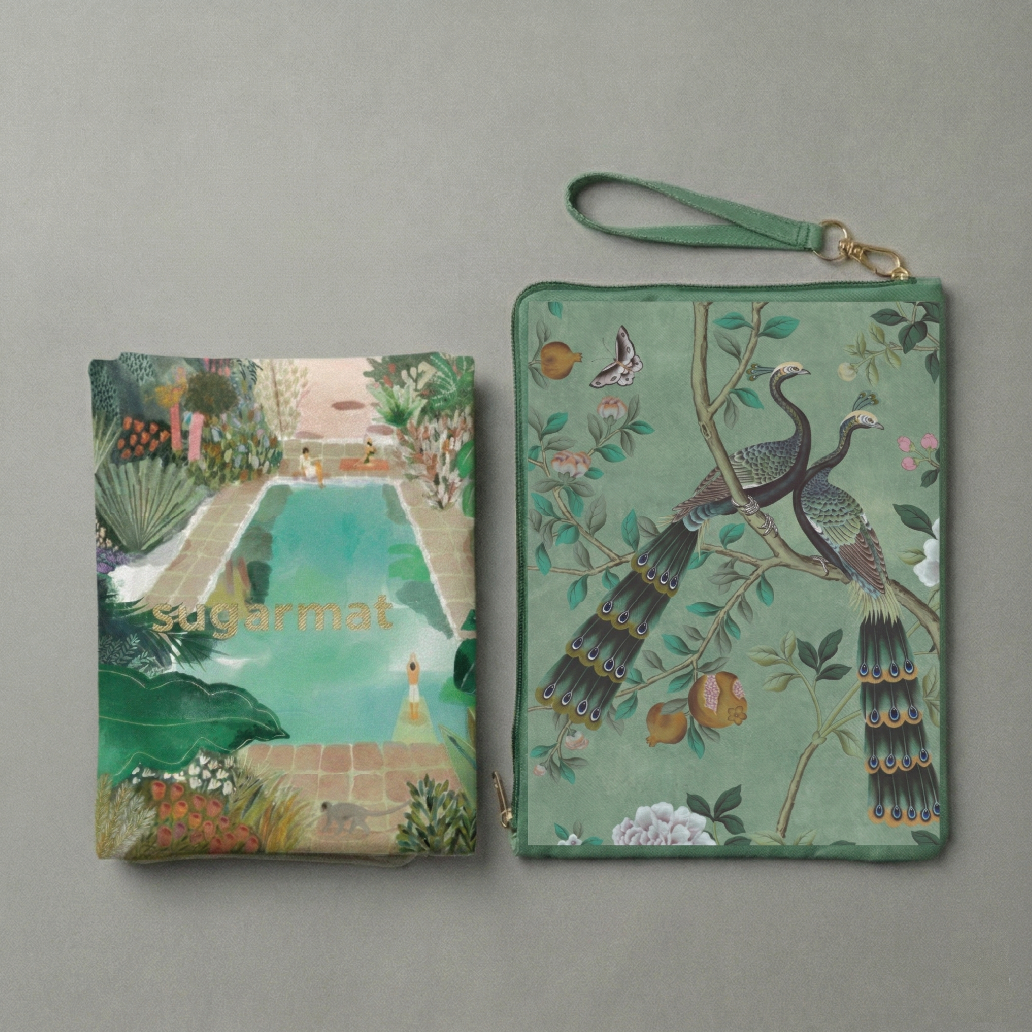 Sunlit Sanctuary | Suede Travel Yoga Mat (1MM) | Lightweight Rubber Base