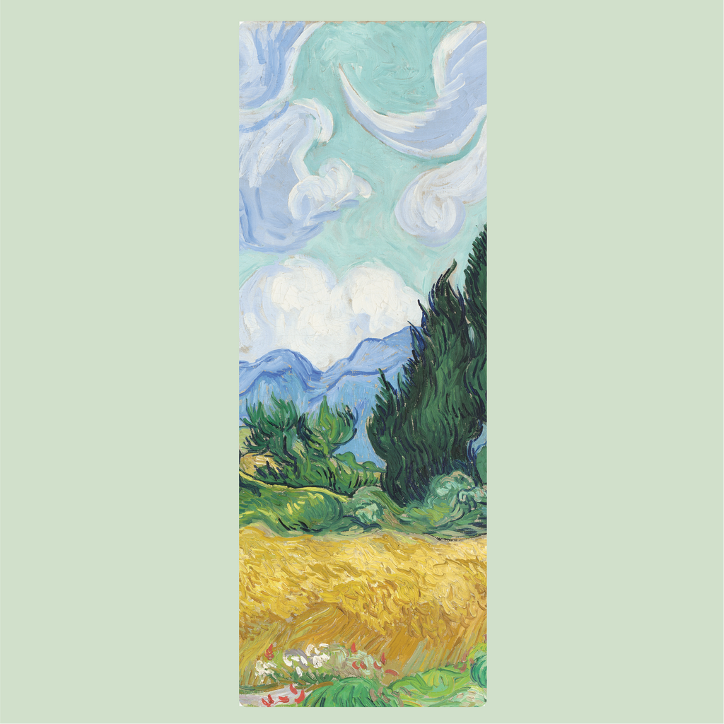 Wheat Field with Cypresses by Vincent Van Gogh - | PU Yoga Mat - Lux 5MM | Thick Designer Exercise Floor Mat with Grip (Copy)