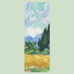Wheat Field with Cypresses by Vincent Van Gogh - | PU Yoga Mat - Lux 5MM | Thick Designer Exercise Floor Mat with Grip (Copy)