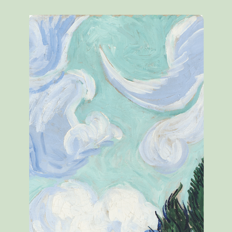 Wheat Field with Cypresses by Vincent Van Gogh - | PU Yoga Mat - Lux 5MM | Thick Designer Exercise Floor Mat with Grip